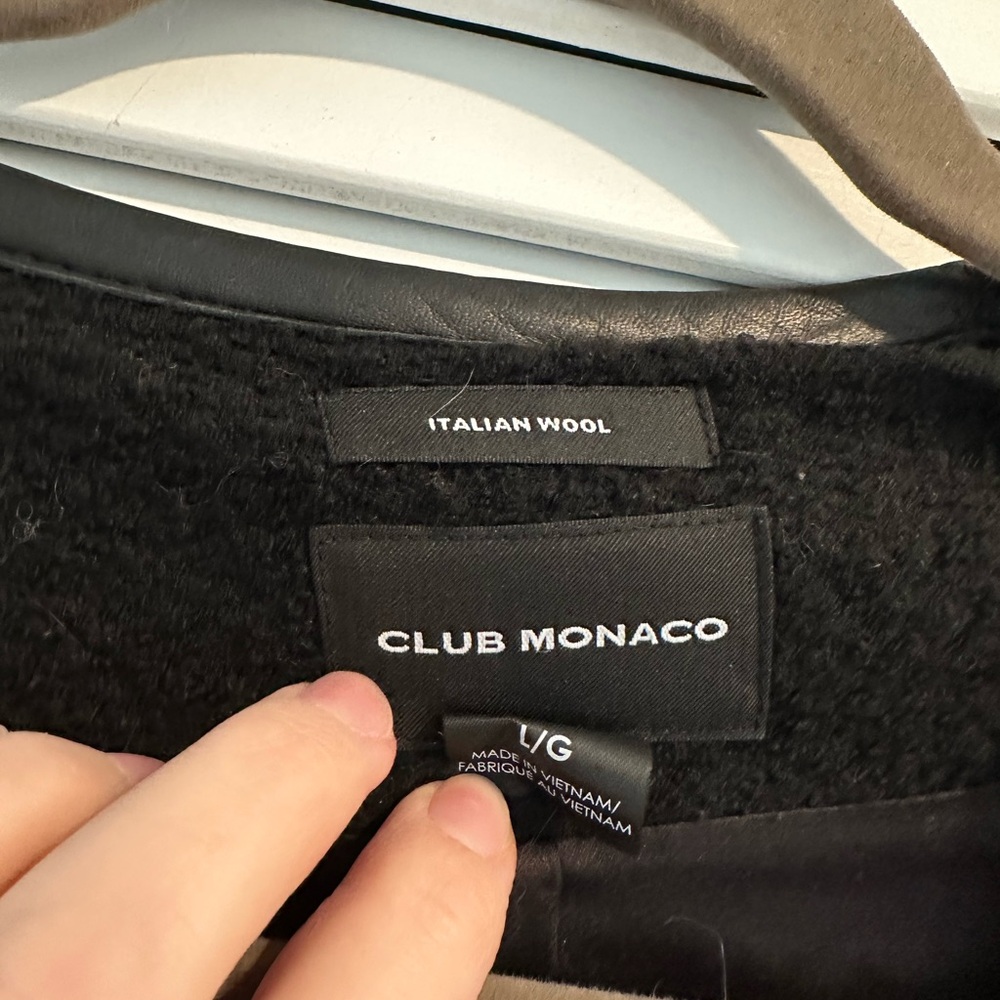 Club Monaco Italian Wool Coat - Picture 2 of 4